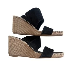 VINCE Greta Suede Wedge Espadrille Sandals